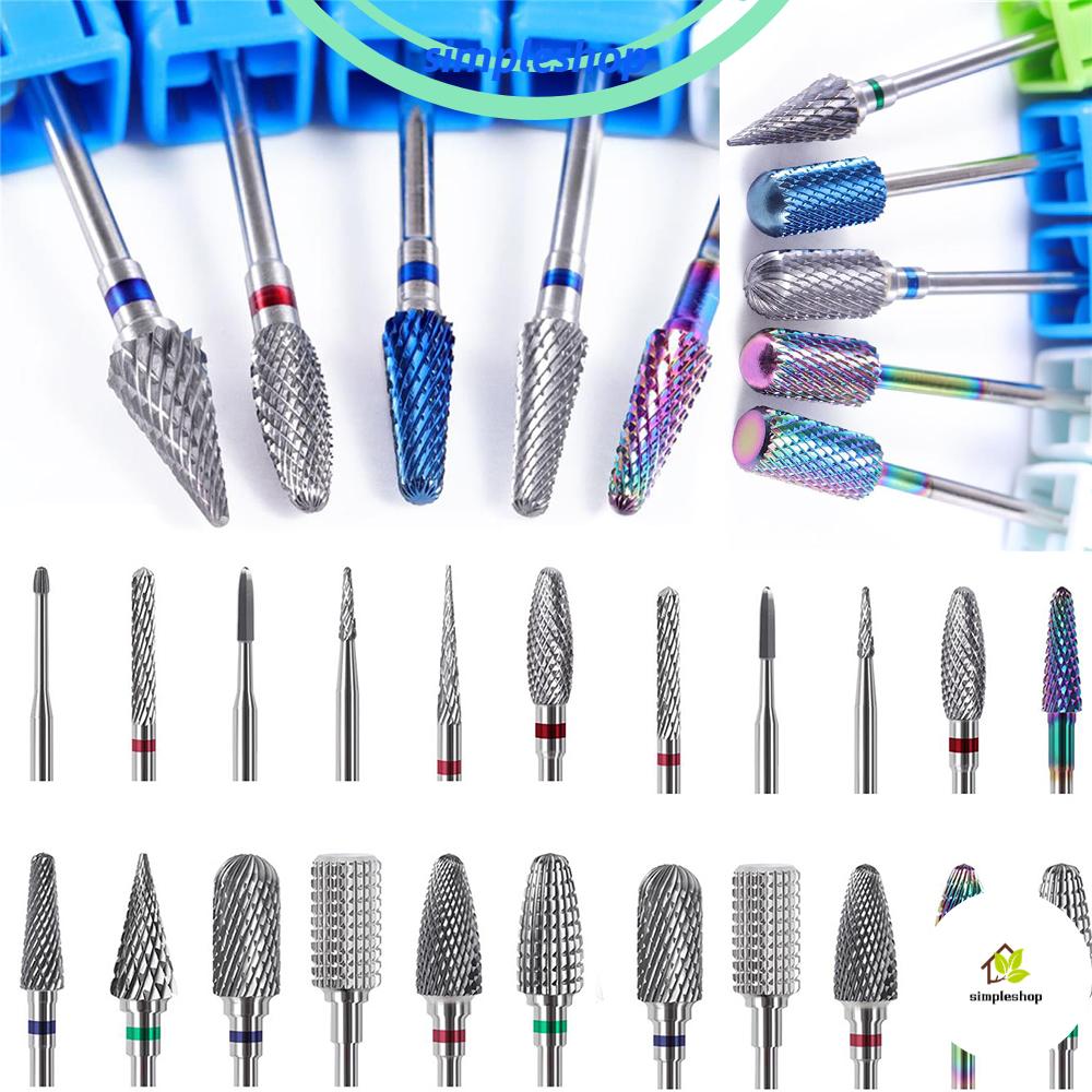 ❀SIMPLE❀ Beauty Nail File Nail Art Tools Tungsten Steel Nail Drill Bit Pedicure Manicure Cuticle Clean For Electric Milling Machine Hot Sale Grinding head