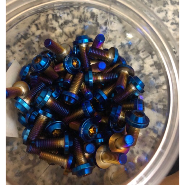 COMBO 10 ốc xi màu titan 6ly 1.5F