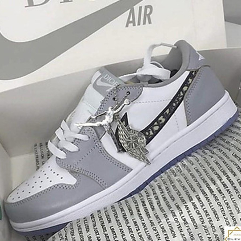 Giày Thể Thao Sneaker AJD Xám Trắng Cổ Thấp ⚡SIÊU ĐẸP⚡ Đế Khâu, Da Cao Cấp, Phối Đồ Cực Chất, Dành Cho Cả Nam, Nữ | BigBuy360 - bigbuy360.vn