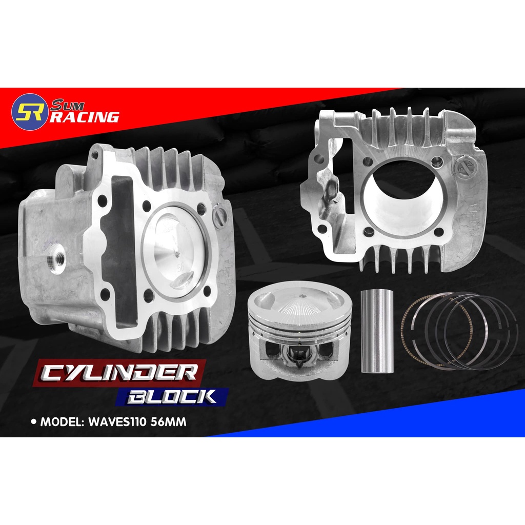Full lòng WAVE A 110, s110 RSX Blade 54 56 Sum Racing full piston bạc ắc