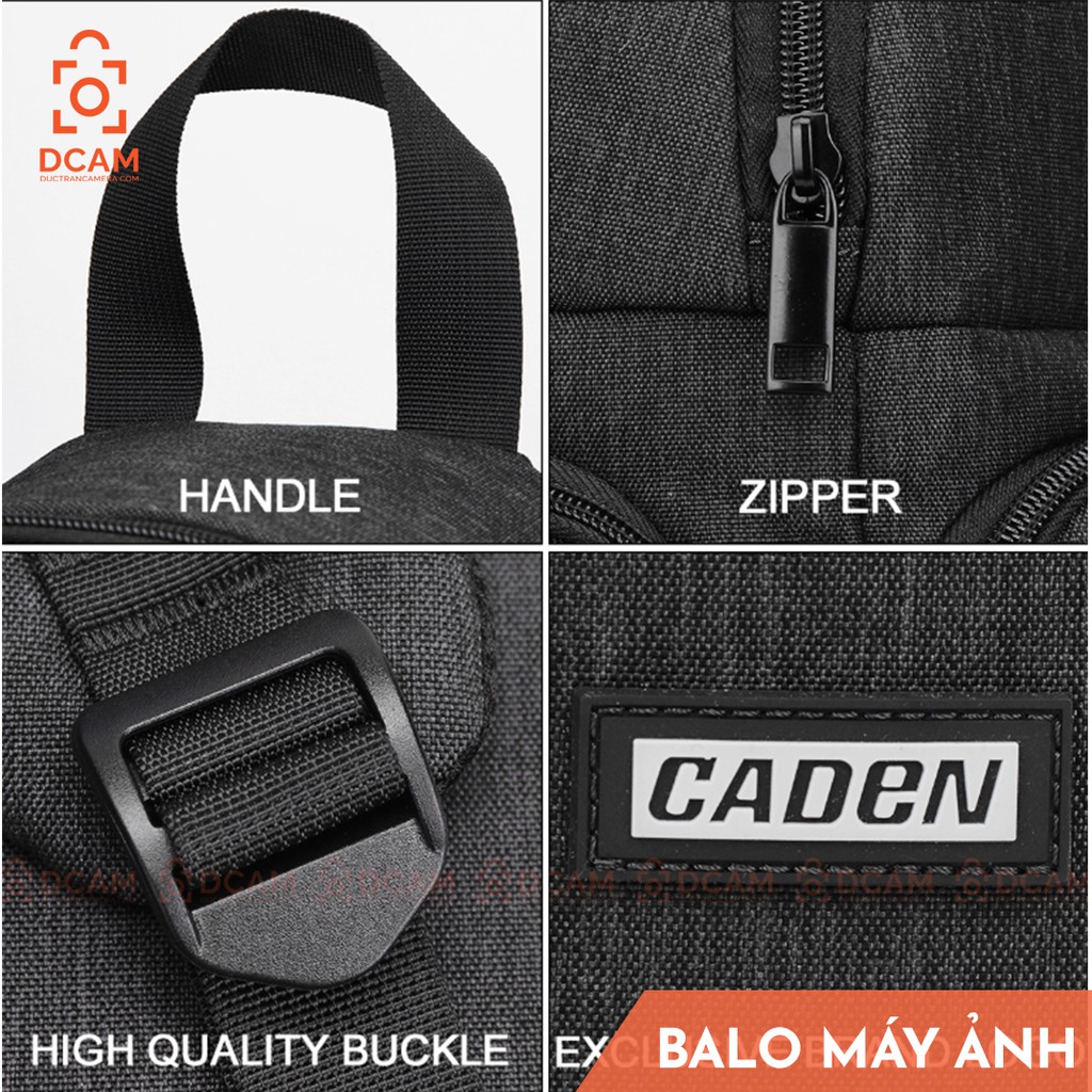 Balo máy ảnh Caden THAO TÁC NHANH - CHỐNG NƯỚC 100%