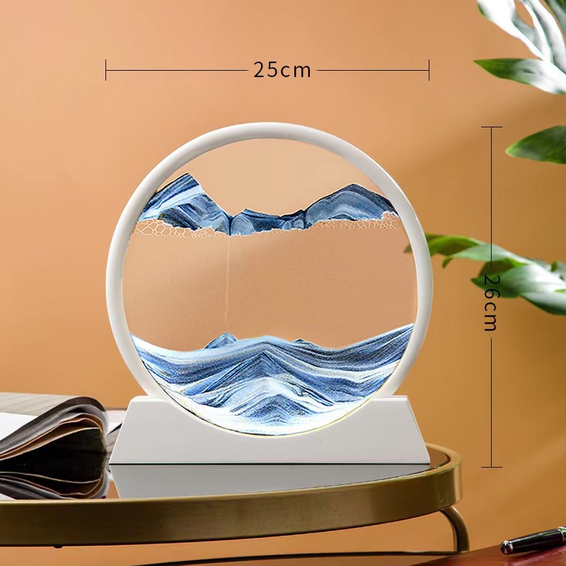 Tranh cát 3D chuyển động ANDY KIDS tranh cát chuyển động đủ màu hình tròn có đế giữ trang trí gọc học tập làm việc