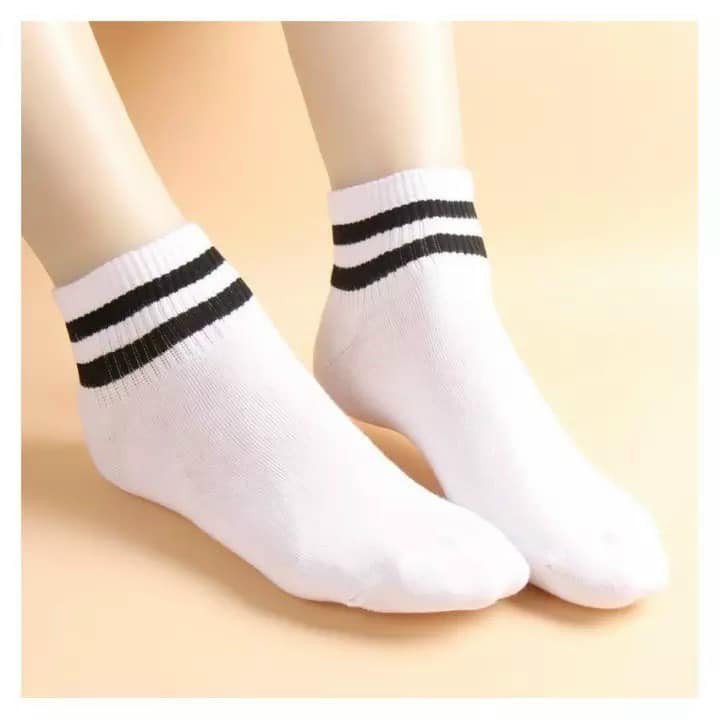 Set 5 đôi tất nữ kẻ Hàn Quốc cổ ngắn cotton thoáng khí_ Sam_ Vớ nữ