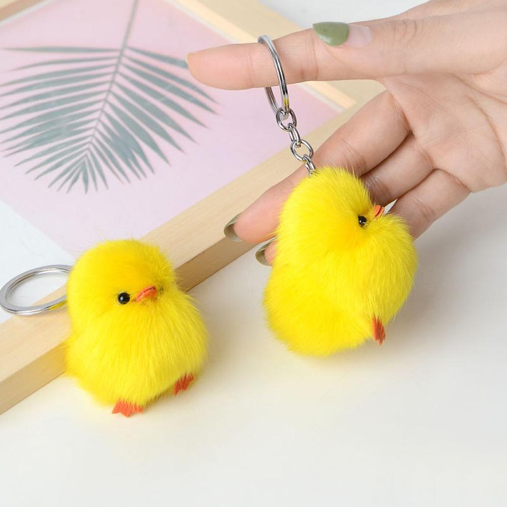LILYES Móc Khóa Trang Trí Hình Vịt Vàng Dễ Thương