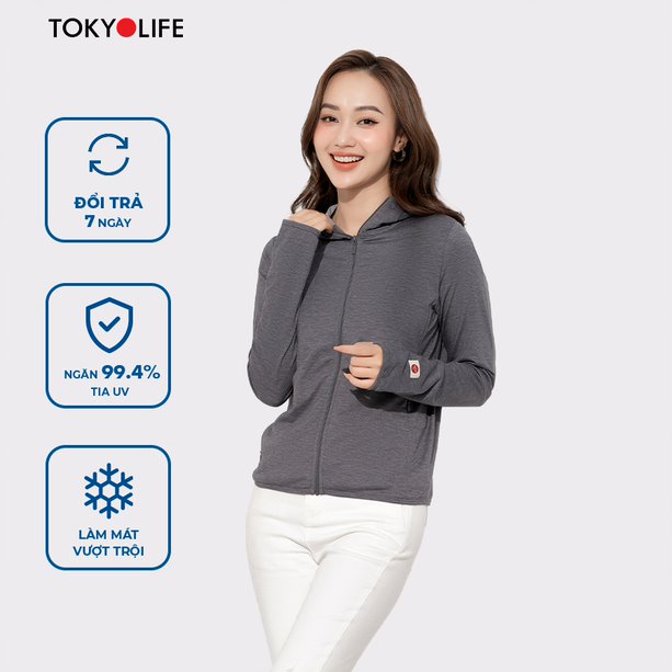 Áo chống nắng Nữ chống tia UV SunStop X mũ liền thời trang TOKYOLIFE F9UVJ085K | BigBuy360 - bigbuy360.vn