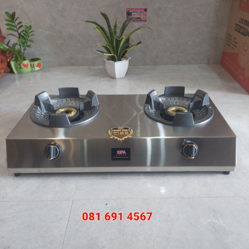 Bếp khè 2 lò kiêng đúc nguyên khối siêu bền KIFA