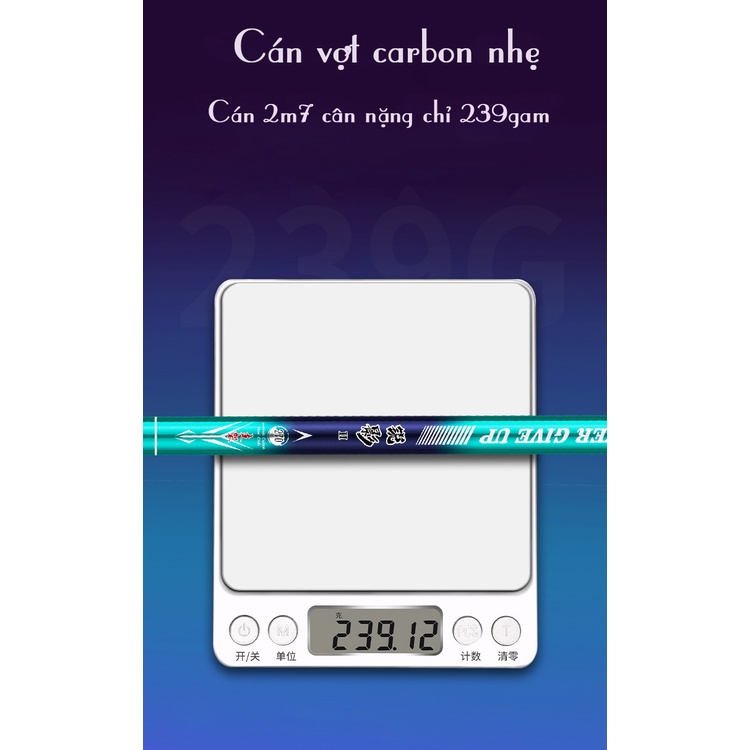 Vợt Cá Cacbon Vành Tròn Có Thể Thu Gọn Chuyên Dùng Câu Đài Vợt Cá Câu Đài Tab