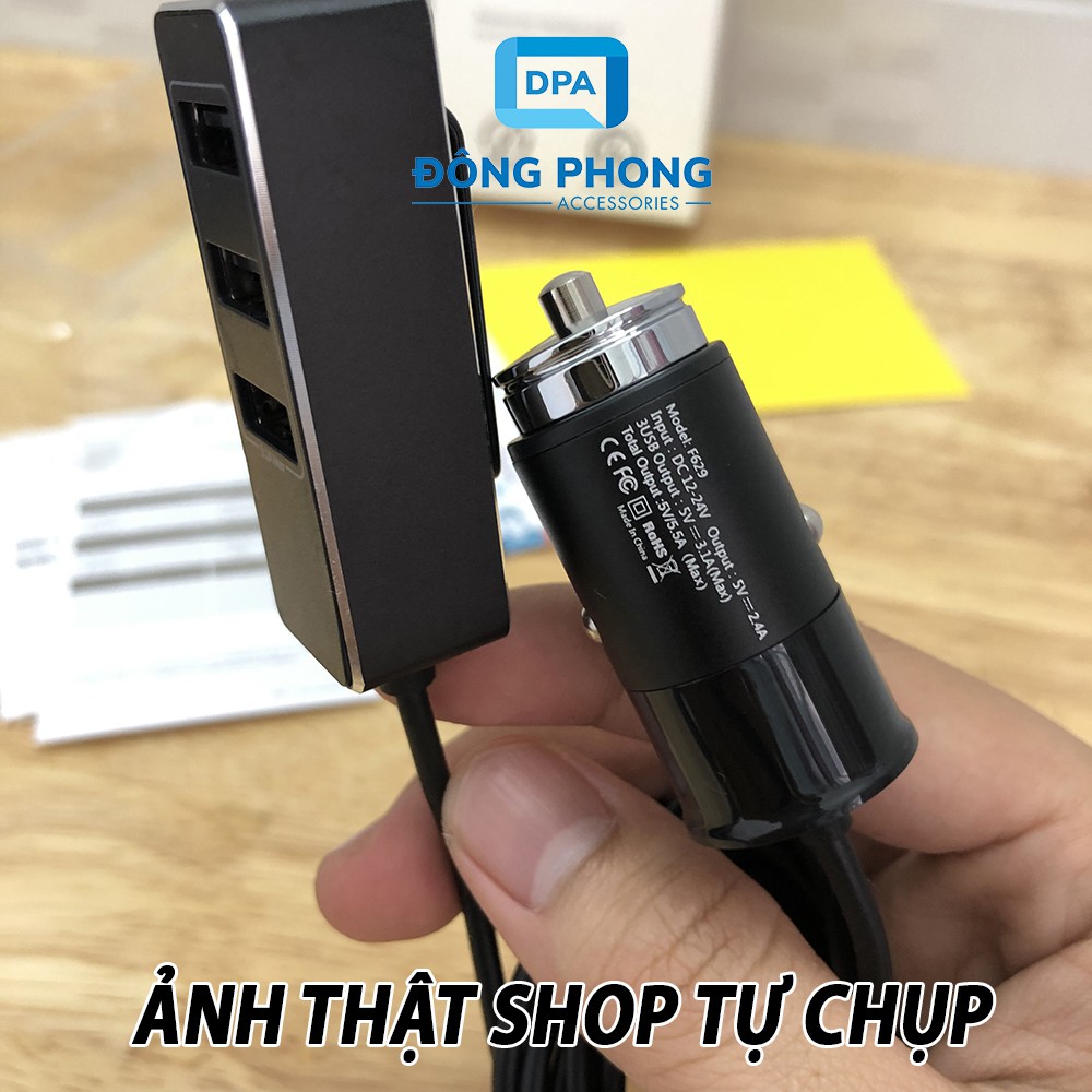 Bộ Tẩu Sạc Đa Năng Xe Hơi 4 Cổng USB Dùng Cho Cả Ghế Trước &amp; Sau Baseus Chính Hãng