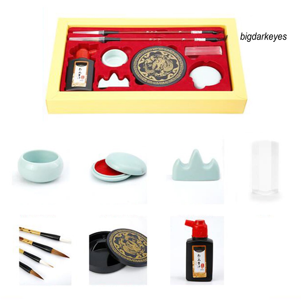 Nyt-bộ Con Dấu Thư Pháp Trung Quốc Kèm Đá Mực Luyện Viết Chữ Trung Quốc