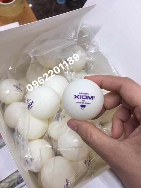 Quả bóng bàn luyện tập Xiom ABS 2 sao 40+ hộp 100 quả