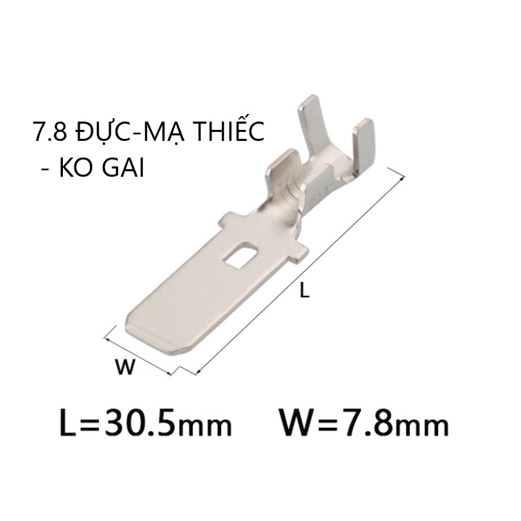 COS 7.8mm đực cái mạ đồng có gai, mạ thiếc không gai