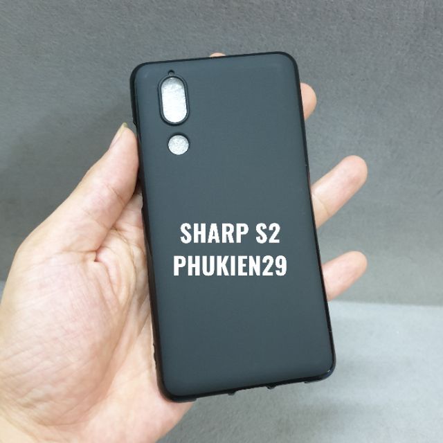 [Sharp S2] Ốp lưng silicon đen nhám Pudini