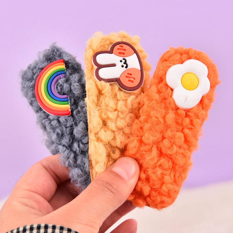 Girls Plush Imitation Lamb Hair Clip Cute Hair Pin Hair Barrette Accessories