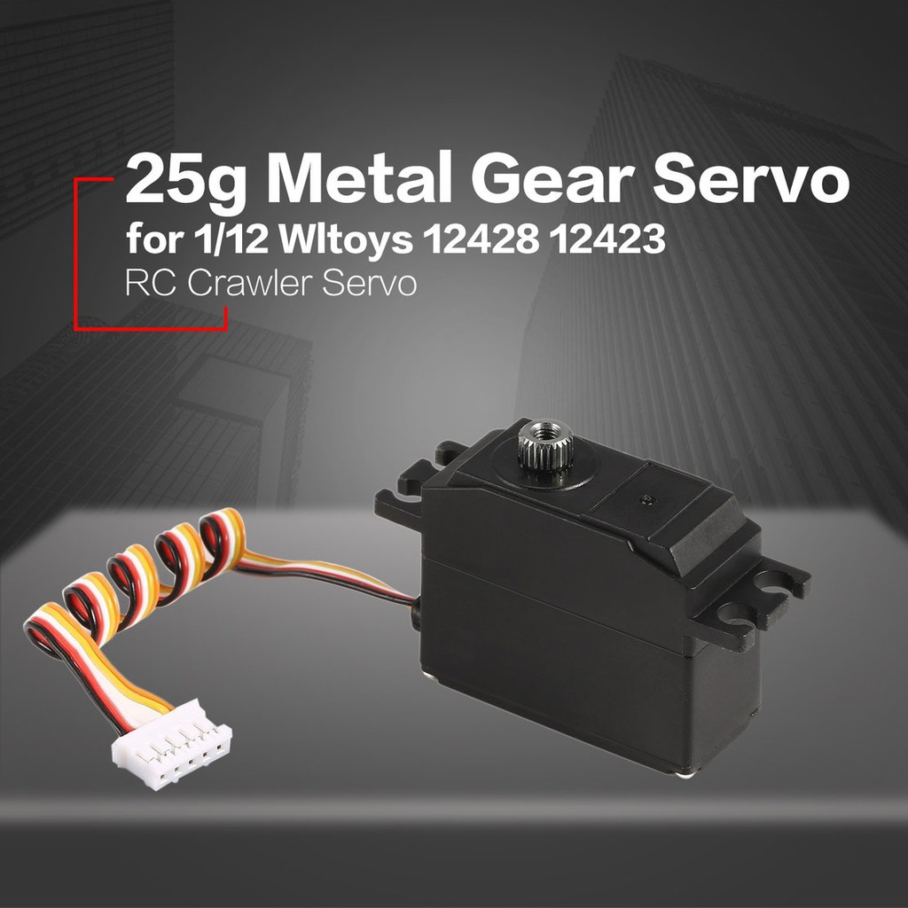 【điều khiển từ xa8/5】25g Metal Gear Servo Upgraded for 1/12 Wltoys 12428 12423 RC Car Truck Part