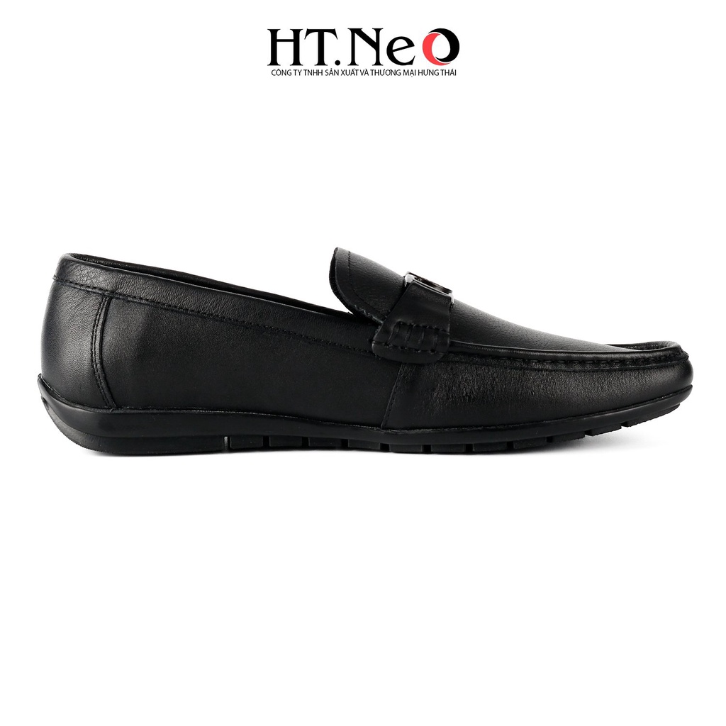 Giày tây lười HT.NEO Thiết kệ da bò mềm mại, nơ da trẻ trung, đế cao su êm ái GM108