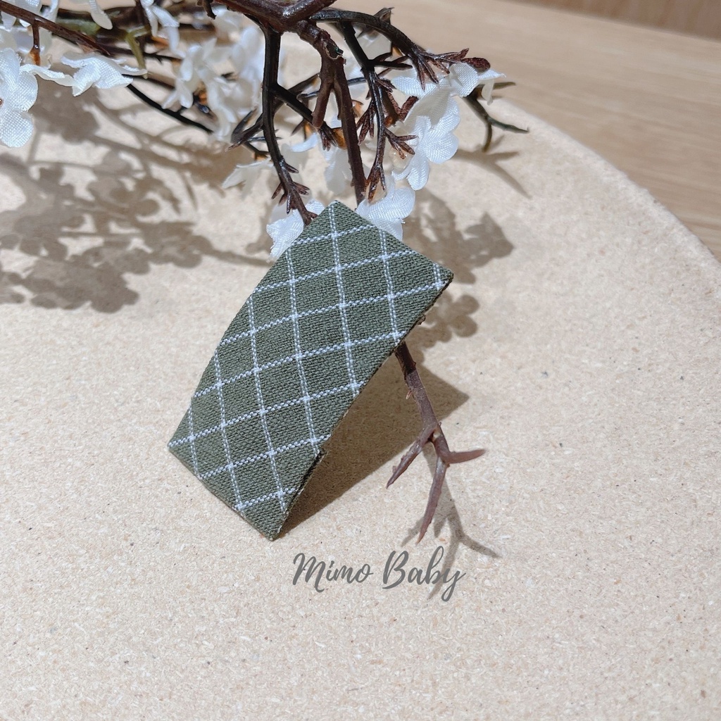 Kẹp tóc bọc vải kiểu dáng vintage cho bé Mimo Baby KT15