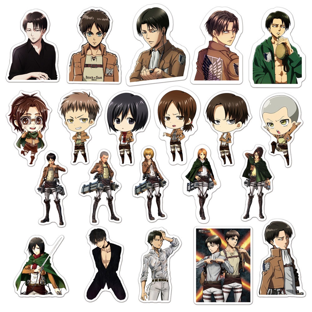 Hình dán sticker hoạt hình anime Attack on Titan - DB.122