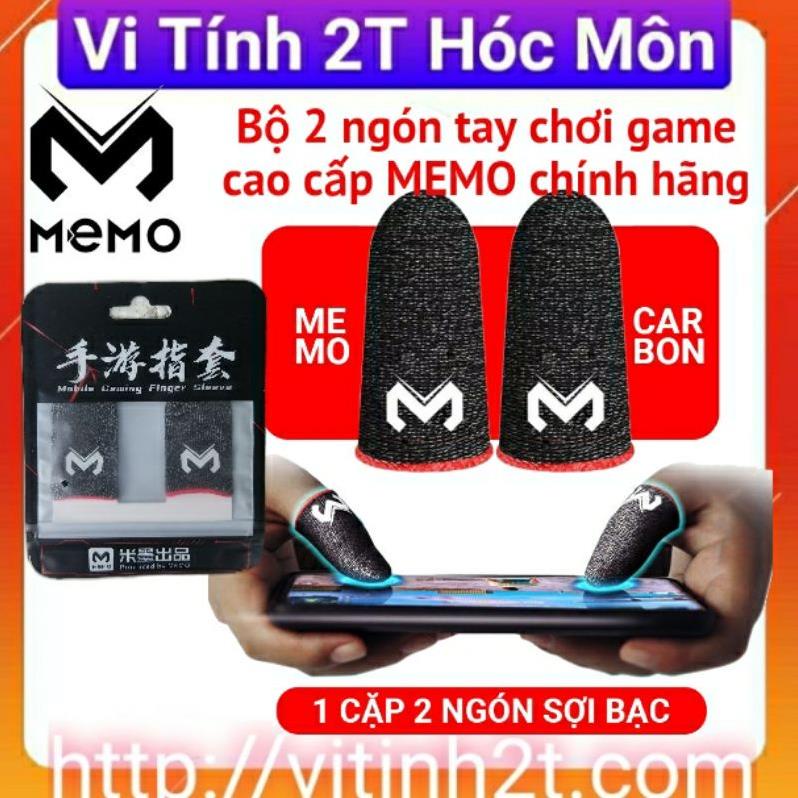 Bao tay chơi gane điện thoại MEMO GT2 (Bản cao cấp) siêu mỏng cảm giác thật, logo nổi, vải sợi carbon