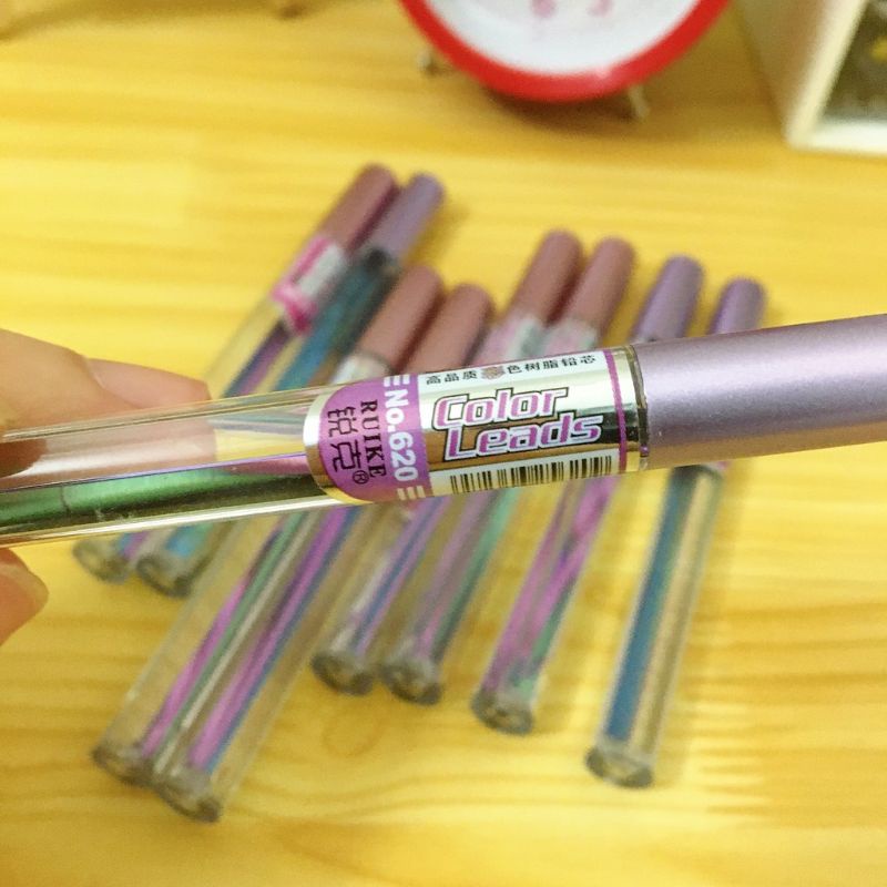 Ngòi bút chì, ngòi chì kim 7 màu bao quanh  2B 0.5mm - 1 lọ