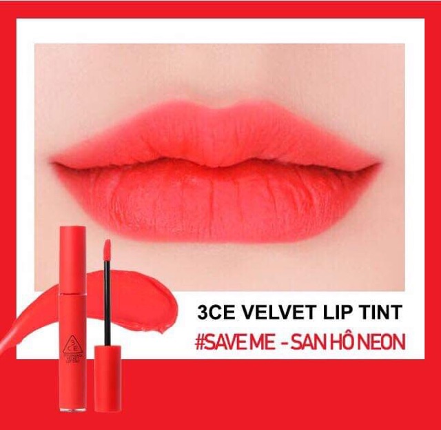 Son 3CE Velvet liptint Review hot nhất 2019