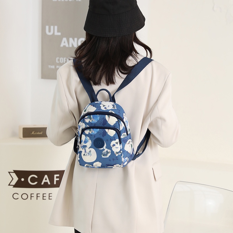 Ba Lô Vải Nylon Siêu Nhẹ In Họa Tiết Đơn Giản Phong Cách Mới Cho Nữ Sinh