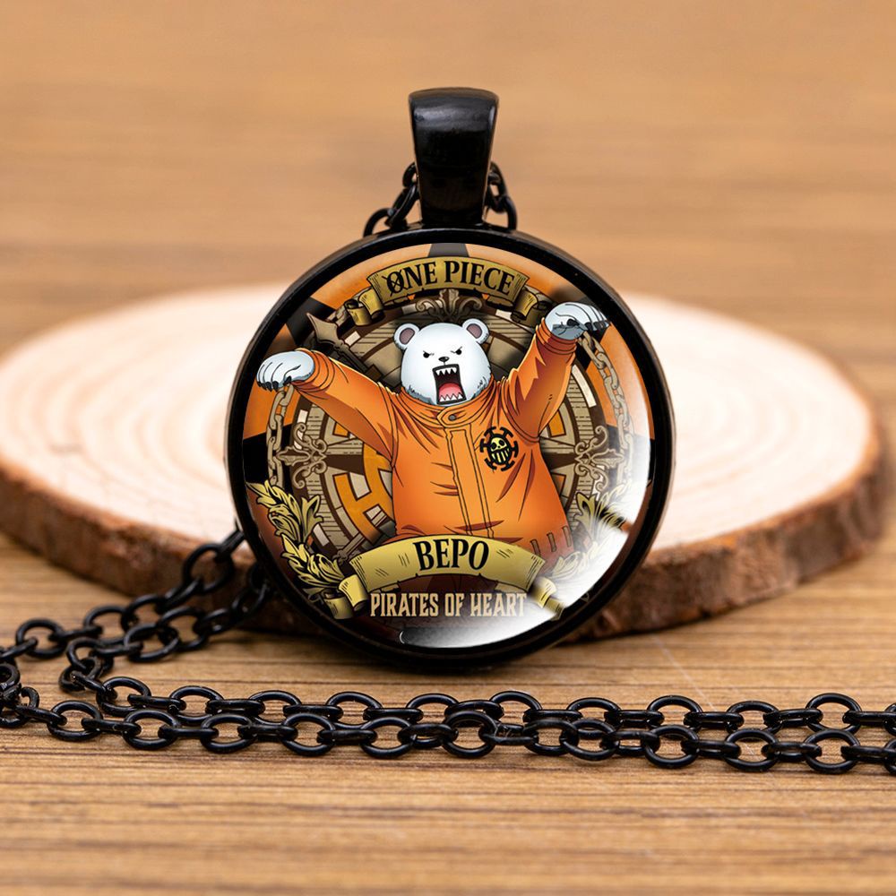 Vòng cổ Mặt Đá Đen In Hình Nhân Vật Luffy Sauron Trong Phim One Piece Độc Đáo