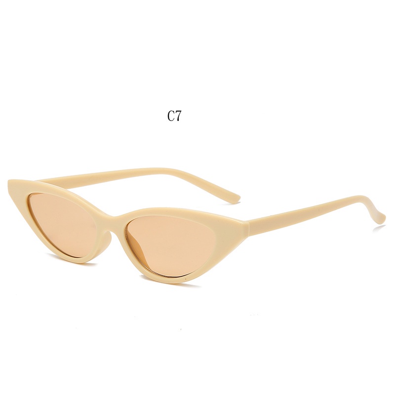 Kính Mát Thời Trang Khung Mắt Mèo Tam Giác Nhỏ Cổ Điển Cho Nữ