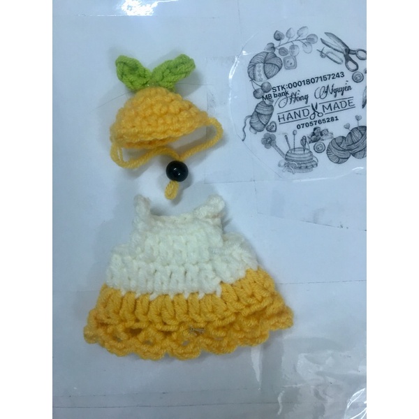 Nón áo mầm cây cho hamter.Sóc cảnh bằng len