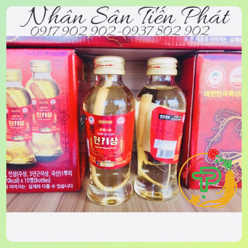 Com bo 10 nước Hồng Sâm/ Nhân sâm có củ Có Củ WonKiSam