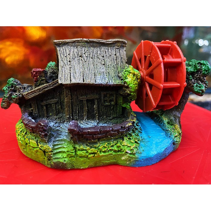 CẢNH NÚI BÁNH QUAY TRANG TRÍ HỒ CÁ NON BỘ 9X5X6CM