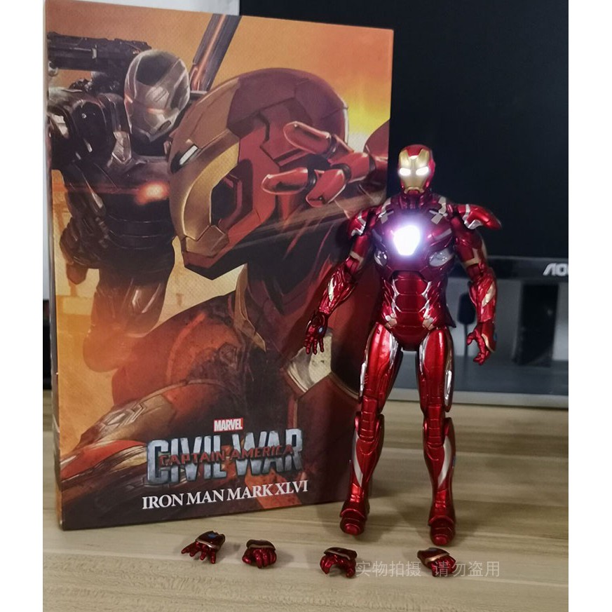 Mô Hình Nhân Vật Iron Man Mk 46 Có Đèn Led Đẹp Mắt