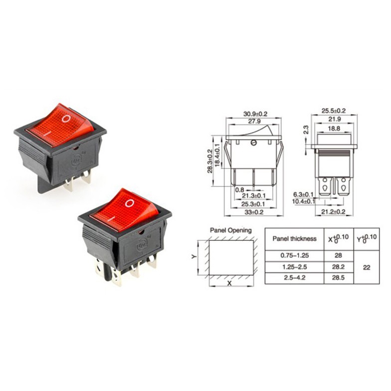 Công tắc bập bênh ba trạng thái KCD4-3S
