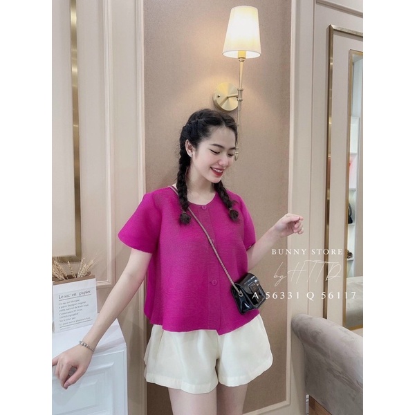 sơ mi lụa dập ly