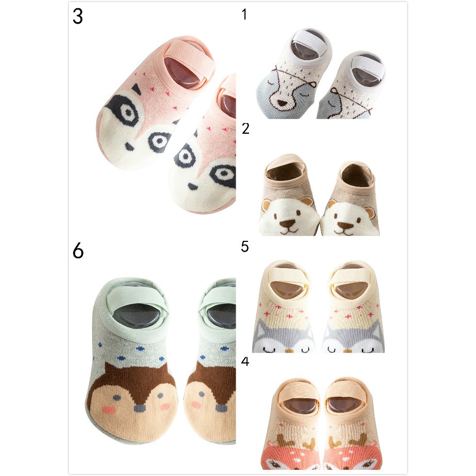 Vớ bông mềm chống trượt hình thú dễ thương cho bé sơ sinh