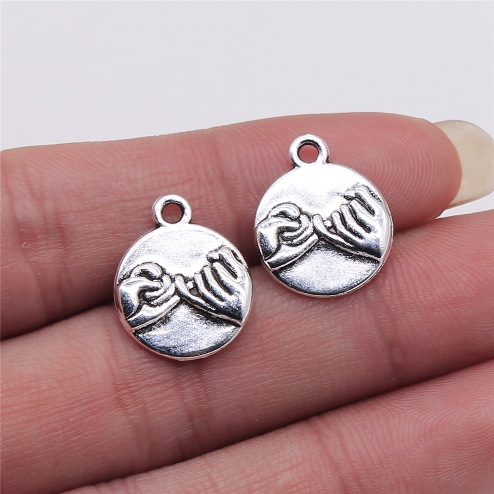 CHARMS Set 5 Mặt Dây Chuyền Hình Tròn 14x17mm