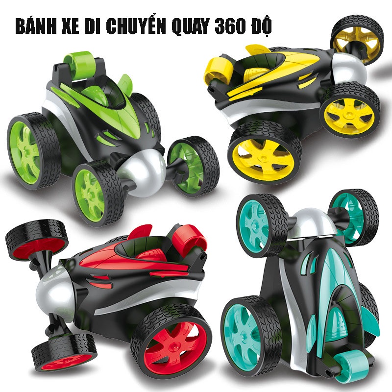 Xe oto điều khiển 4 chiều lộn nhào, xoay 360 độ, di chuyển thẳng đứng 90 độ cực chất cho bé