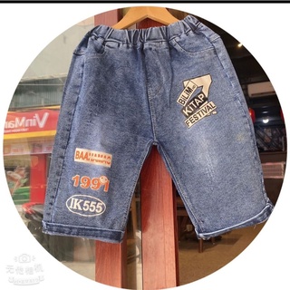 quần bò lỡ bé trai 28-35kg