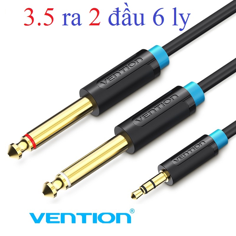 Cáp âm thanh 3.5 ra 2 6.5 hãng Vention mã BACB