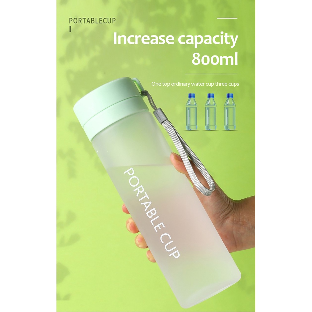 Outdoor Large-Water Capacity Sports Translucent Plastic Tea Cups Portable Wire Plastic Cups