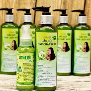 Combo Dầu Gội Bưởi Và Xịt Kích Thích Mọc Tóc Natulife