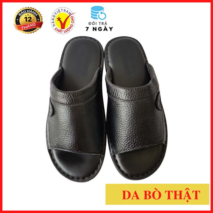 Dép Da Nam Da Bò, Dép Nam Da Bò Thât Cao Cấp HKT Shop DNA686