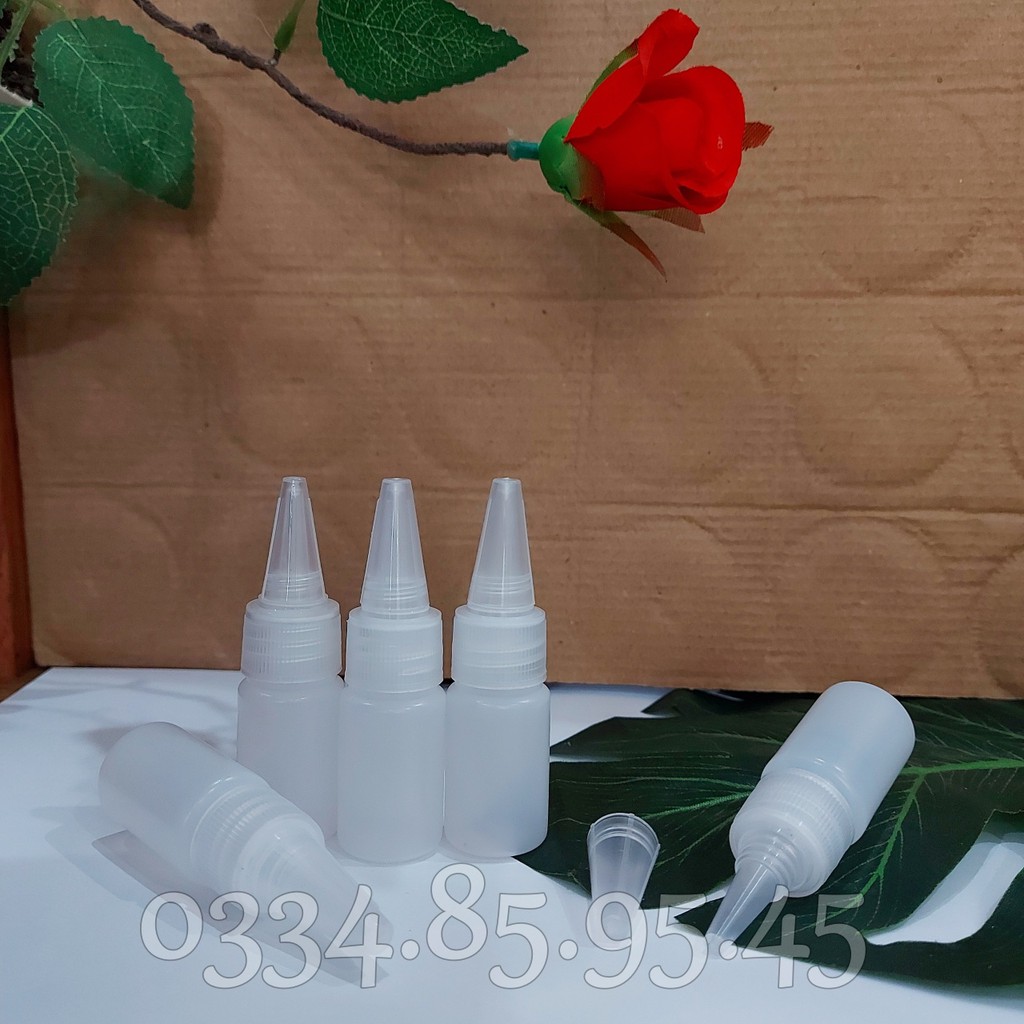 Chai nhựa NẮP NHỌN MỀM 10ml 20ml 30ml chiết mực, lọ đựng mỹ phẩm_ChaiLoHuMyPham