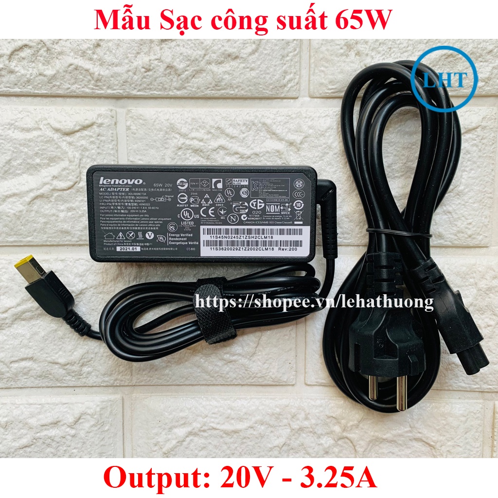 Sạc Laptop Lenovo 20V - 3.25A 65W / 20V - 4.5A 90W L440 L540 S431 T431S T440 T440P T440S T540P X240 E430 E431 E530 E531
