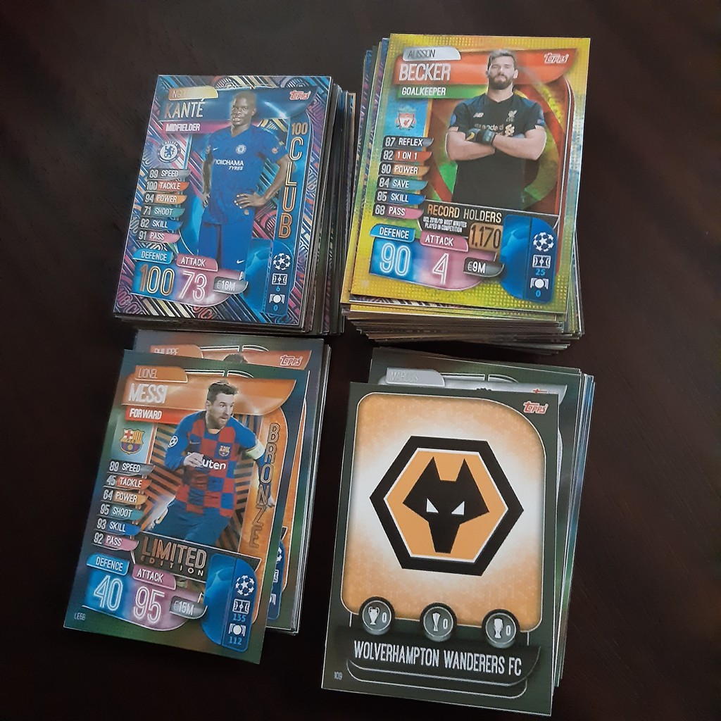 Thẻ cầu thủ Match Attax kích thước thẻ Châu Âu tự chọn thẻ