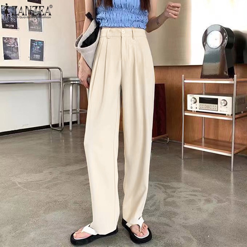 Quần dài ZANZEA ống rộng thời trang nữ tính