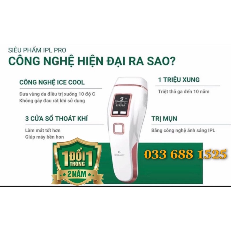 Máy triệt lông vĩnh viễn và trẻ hoá da DR GLATT