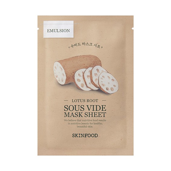 Mặt Nạ Dưỡng Da SKINFOOD Lotus Root Sous Vide Mask Sheet (10 Miếng)