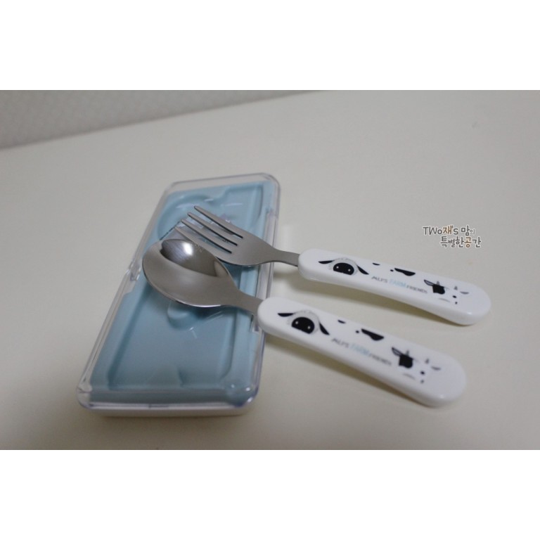 SET MUỖNG NĨA BẰNG THÉP CAO CẤP KHÔNG GỈ STENLOCK HÀN QUỐC CHO BÉ
