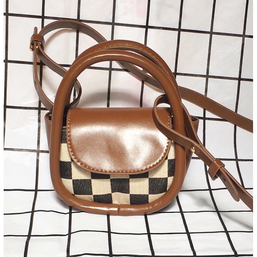Túi đeo chéo nữ mini họa tiết sành điệu vintage T002