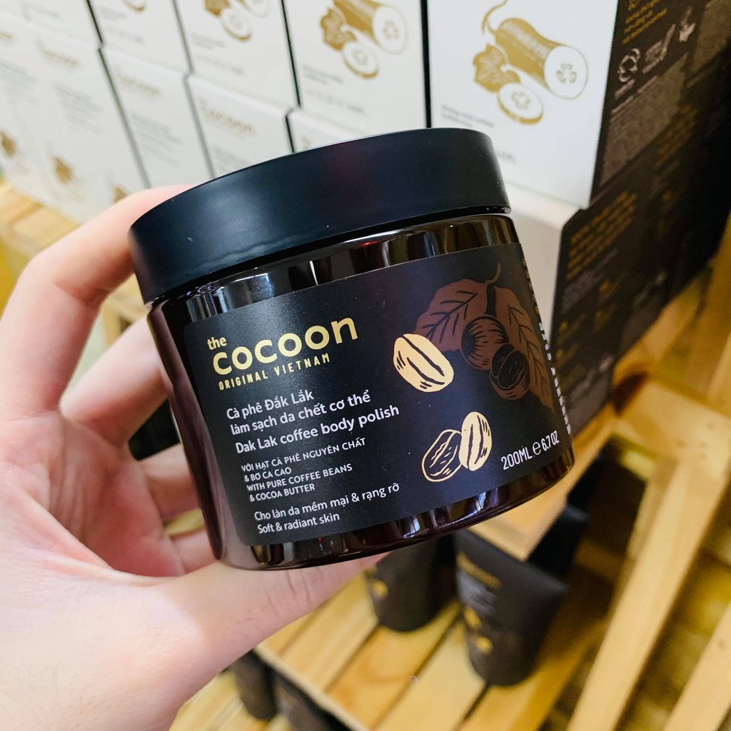 Tẩy tế bào chết cơ thể Cafe Dak Lak The Cocoon Coffee Body Polish ( 200mL )